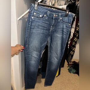 True Religion Dark Blue Straight Leg Jeans